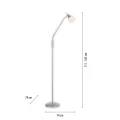 PINO lampa podłogowa srebrna 400-55 