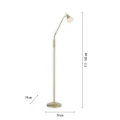 PINO lampa podłogowa matowy mosiądz 400-60 