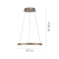 HOOP lampa wisząca kawowa 2851-36