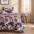 140x220 LAZY LENA fiolet kołdra z poszewką na poduszkę
