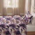 140x220 LAZY LENA fiolet kołdra z poszewką na poduszkę