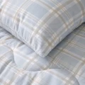 240x220 LAZY LILOU niebieski kpl: kołdra I 2 poszewki na poduszke mix