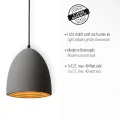 ETON lampa wisząca szaro-czarna 2231-22