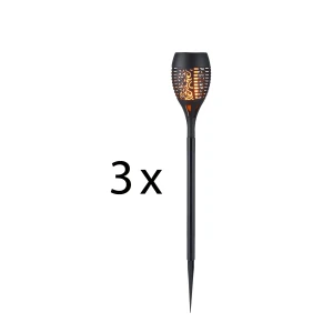 FACKEL-SOL kolec ogrodowy solarny czarna SETx3 19106-18-3