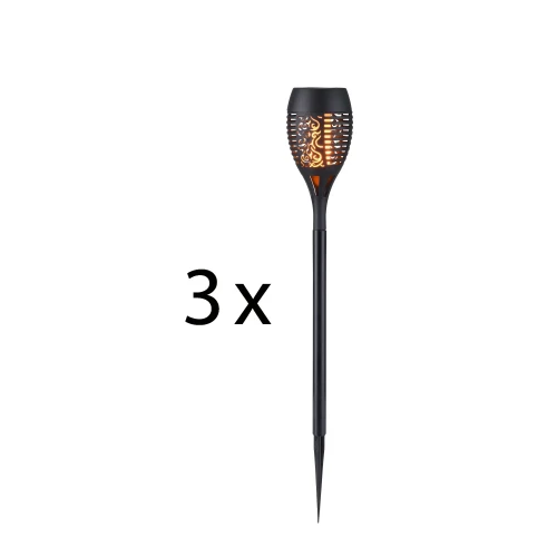 FACKEL-SOL kolec ogrodowy solarny czarna SETx3 19106-18-3