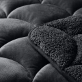 140x200 Lazy TEDDY velvet czarna kołdra z poszewką na poduszkę