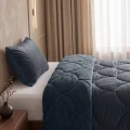 140x200 Lazy TEDDY velvet  antracyt kołdra z poszewką na poduszkę