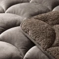 200x200 Lazy TEDDY velvet  ciemny brąz kołdra z poszewkami na poduszkę