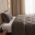 140x200 Lazy TEDDY velvet  ciemny brąz kołdra z poszewką na poduszkę
