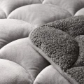 200x200 Lazy TEDDY velvet  brąz/szara kołdra z poszewkami na poduszkę