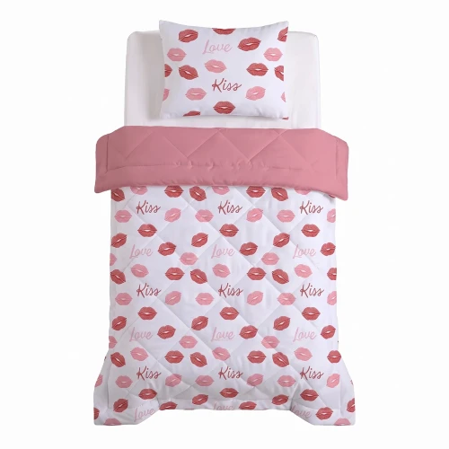140x200 Lazy Kids KUSJES biały Kpl kołdra z poszewką na poduszkę