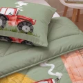 140x200 Lazy Kids TRAKTOR zieleń Kpl kołdra z poszewką na poduszkę