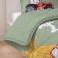 140x200 Lazy Kids TRAKTOR zieleń Kpl kołdra z poszewką na poduszkę