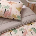140x200 Lazy Kids DINO piasek Kpl kołdra z poszewką na poduszkę