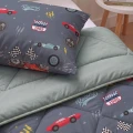 140x200 Lazy Kids RACE AUTO niebieski Kpl kołdra z poszewką na poduszkę