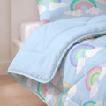 140x200 Lazy Kids REGENBOOG niebieski Kpl kołdra z poszewką na poduszkę