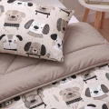 140x200 Lazy Kids HONDJES brąz Kpl kołdra z poszewką na poduszkę