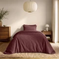140x200/220 MODERN GEO 3D bordo mikrofibra kpl pościeli