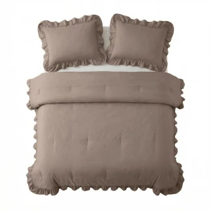 240x200 Lazy RUFFLES brąz kołdra