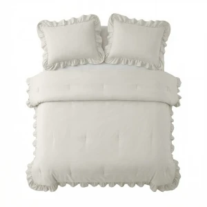 240x200 Lazy RUFFLES złamany biały kołdra