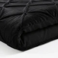 200x220 Lazy Velvet PINTUCK czarny kołdra