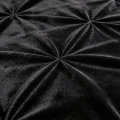 140x220 Lazy Velvet PINTUCK czarny kołdra