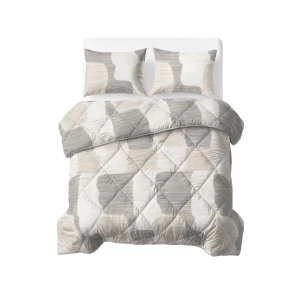 240x220 Lazy bawełna CHECKERED beż/szary kołdra