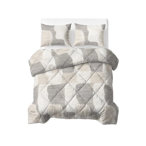 200x220 Lazy bawełna CHECKERED beż/szary kołdra