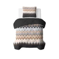 140x200 Lazy MIKAS niebieski/piasek Kpl kołdra z poszewką na poduszkę