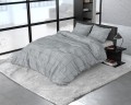Kpl 200x220 DEEP CHECK szary bawełna satynowa