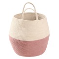 Ø30cm ZOCO Ash Rose/Natural kosz dekoracyjny