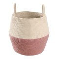 Ø30cm ZOCO Ash Rose/Natural kosz dekoracyjny