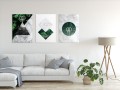 ZIELONA GEOMETRIA 180x80cm tryptyk