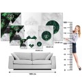 ZIELONA GEOMETRIA 180x80cm tryptyk