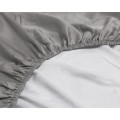 180x210 luksusowe prześcieradło satyna bawełniana k. szary