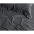 90x200 luksusowe prześcieradło satyna bawełniana k. antracyt