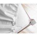 180x200cm prześcieradło na gumce satyna bawełniana biały