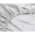 180x200cm prześcieradło na gumce satyna bawełniana biały