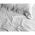 180x200cm prześcieradło na gumce satyna bawełniana biały