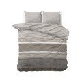 240x220 STONE STRIPE brąz kpl pościeli flanela