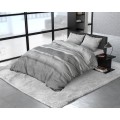 200x220 STONE STRIPE szary kpl pościeli flanela