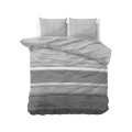 200x220 STONE STRIPE szary kpl pościeli flanela