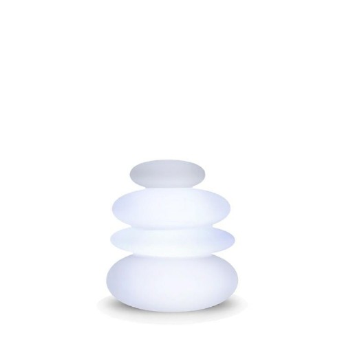 BALANS B biała lampa ogrodowa LED, wbudowana bateria